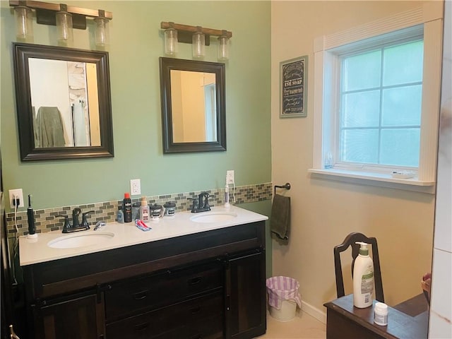 490 Bennett Pkwy, Hornellsville, NY 14843 - full bathroom featuring backsplash and double vanity