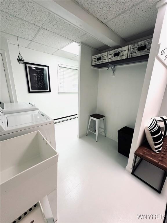 34 Maple St, Ellery, NY 14712 - laundry room with washer and dryer