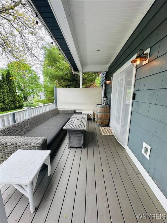 34 Maple St, Ellery, NY 14712 - view of wooden deck