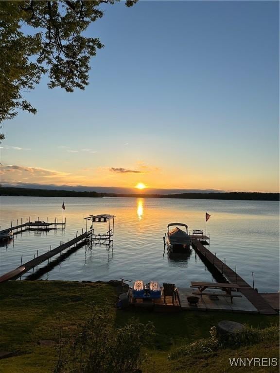 34 Maple St, Ellery, NY 14712 - dock with boat lift and a water view