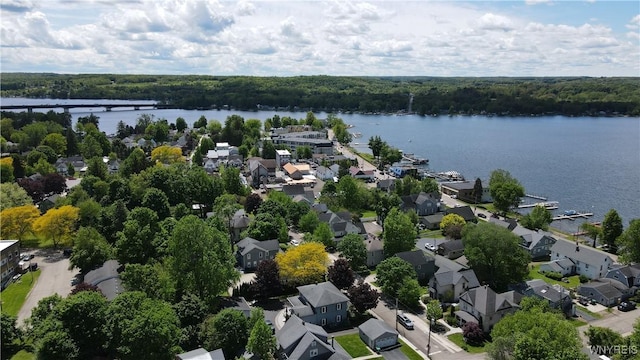 34 Maple St, Ellery, NY 14712 - aerial perspective of suburban area with a large body of water