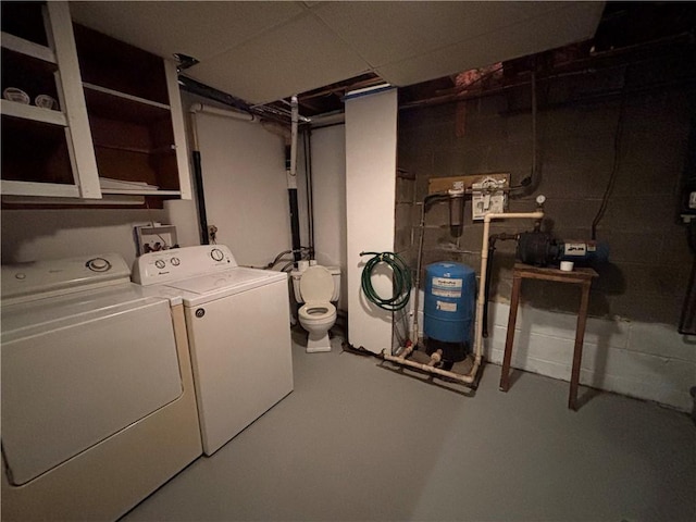 606 County Highway 12, Laurens, NY 13796 - washroom featuring independent washer and dryer