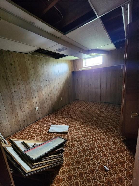 7650 Grant Avenue Rd, Sennett, NY 13021 - below grade area featuring wooden walls