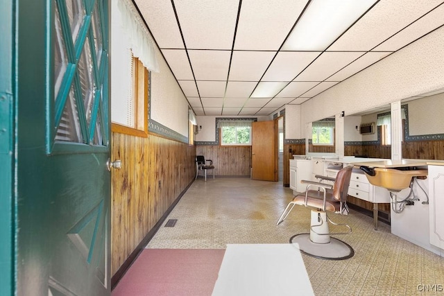 299 Sharp Rd, Granby, NY 13069 - interior space with wooden walls and a wainscoted wall