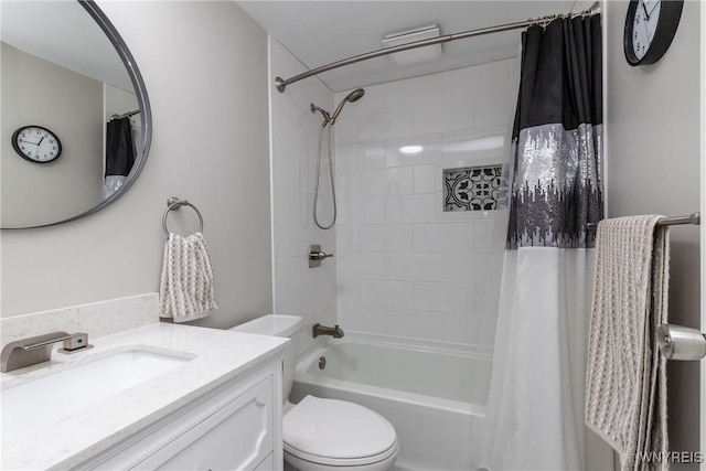 195 Robert Dr, North Tonawanda, NY 14120 - bathroom with vanity, shower / bath combination with curtain, and toilet