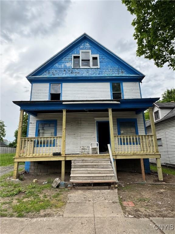 1628 Miller St, Utica, NY 13501 - view of front of property featuring a porch