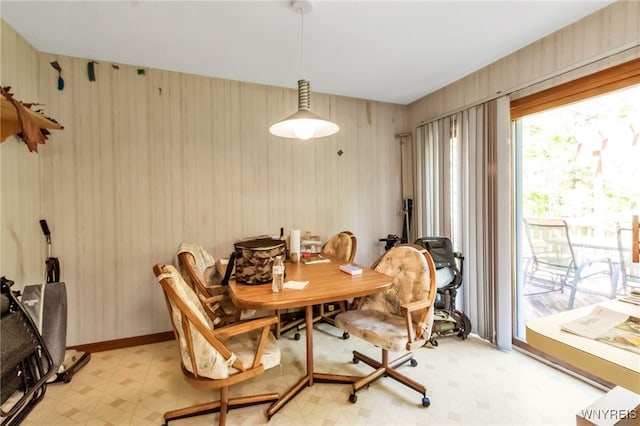 113 Meadow Spring Ln, Amherst, NY 14051 - dining room with light floors and a desk