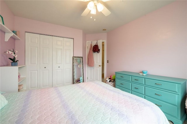 717 Westwood Trl, Walworth, NY 14502 - bedroom with a closet and a ceiling fan
