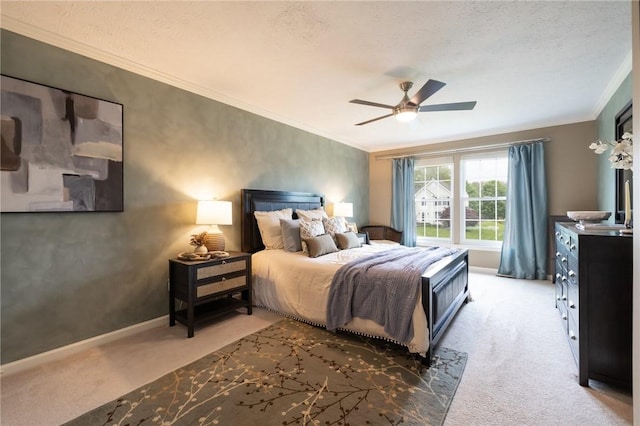 717 Westwood Trl, Walworth, NY 14502 - carpeted bedroom with crown molding, ceiling fan, and baseboards