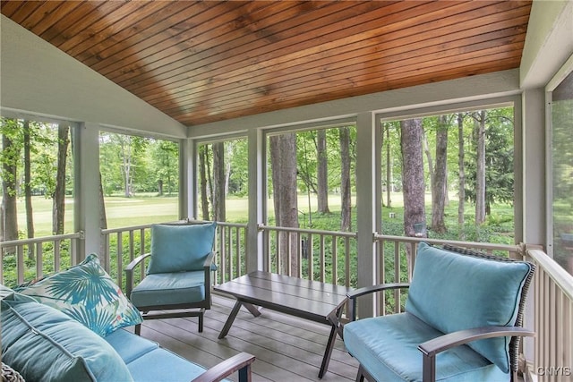 8807 Wandering Way, Lysander, NY 13027 - sunroom / solarium featuring vaulted ceiling