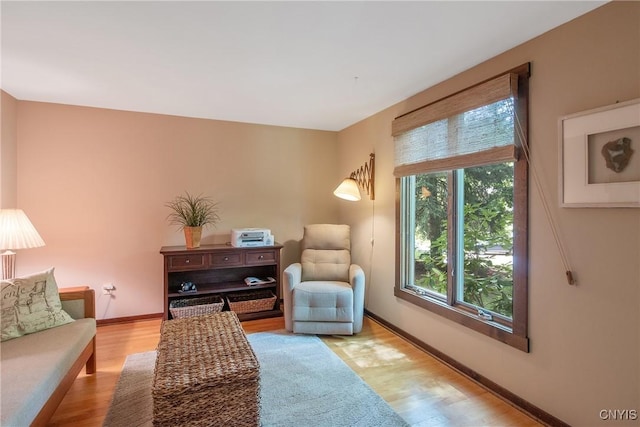 8807 Wandering Way, Lysander, NY 13027 - sitting room featuring light wood-style floors and baseboards