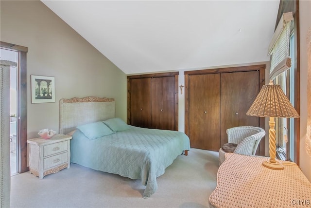 8807 Wandering Way, Lysander, NY 13027 - carpeted bedroom with lofted ceiling and multiple closets