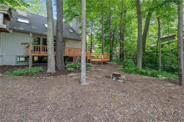 8807 Wandering Way, Lysander, NY 13027 - view of yard featuring a deck