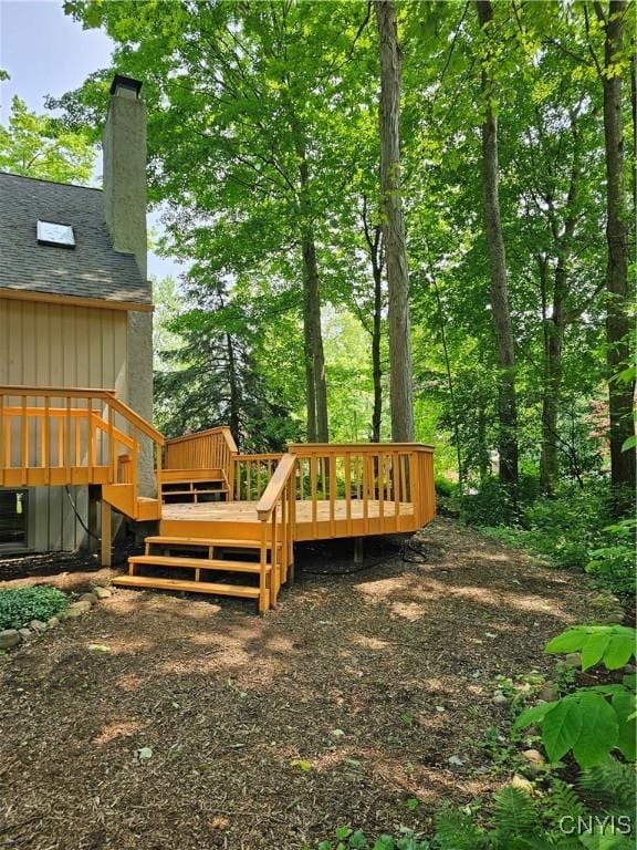 8807 Wandering Way, Lysander, NY 13027 - wooden deck featuring stairway