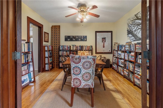 456 N Main St, Benton, NY 14527 - dining space featuring light wood-style flooring and a ceiling fan