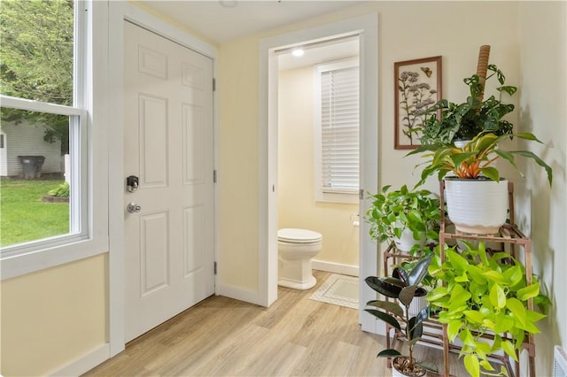 456 N Main St, Benton, NY 14527 - foyer with baseboards and light wood-style flooring