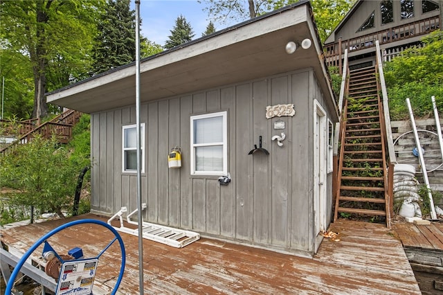 6525 Bonnie Castle Rd, Huron, NY 14590 - view of outdoor structure with stairs