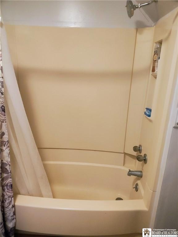 601 Falconer St, Jamestown, NY 14701 - full bath with shower / bath combination with curtain