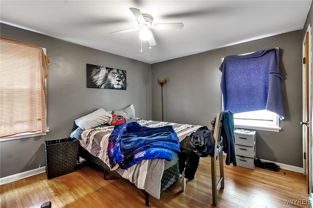 163 Shepard Ave, Tonawanda-Town, NY 14217 - bedroom with wood finished floors, baseboards, and ceiling fan