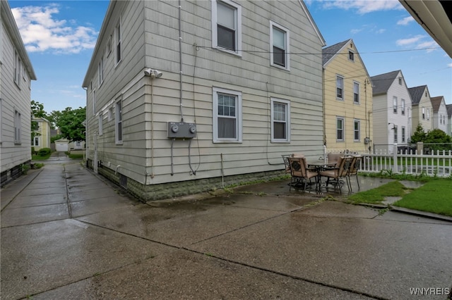 163 Shepard Ave, Tonawanda-Town, NY 14217 - back of house with a patio area, a residential view, and outdoor dining space