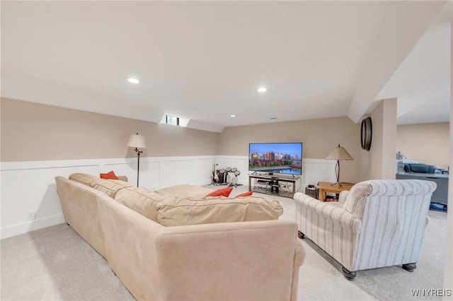6157 Walnut Creek Ct, Clarence, NY 14051 - living room with light colored carpet and recessed lighting