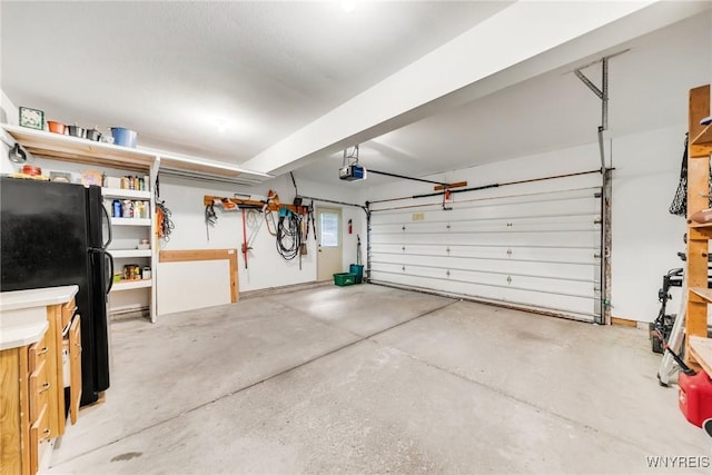 6157 Walnut Creek Ct, Clarence, NY 14051 - garage with freestanding refrigerator and a garage door opener