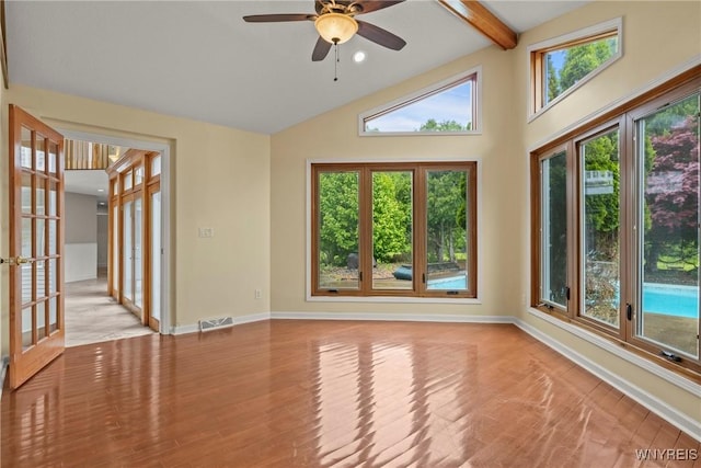 60 Gaylord Ct, Elma, NY 14059 - spare room featuring baseboards, light wood finished floors, a ceiling fan, lofted ceiling, and recessed lighting
