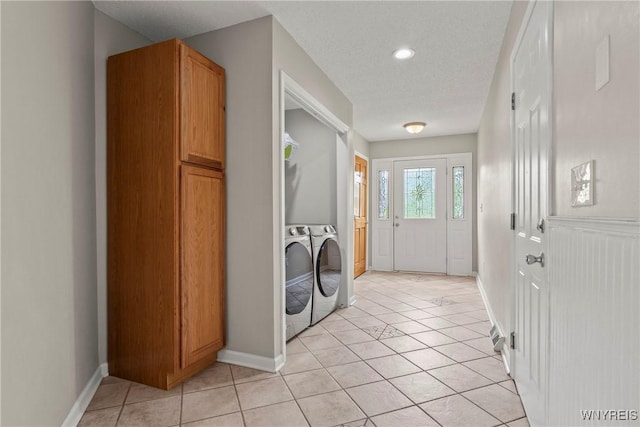 60 Gaylord Ct, Elma, NY 14059 - laundry area with independent washer and dryer, baseboards, light tile patterned floors, and recessed lighting