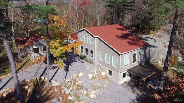 161 Portaferry Lake Dr, Pitcairn, NY 13648 - view of subject property with a forest