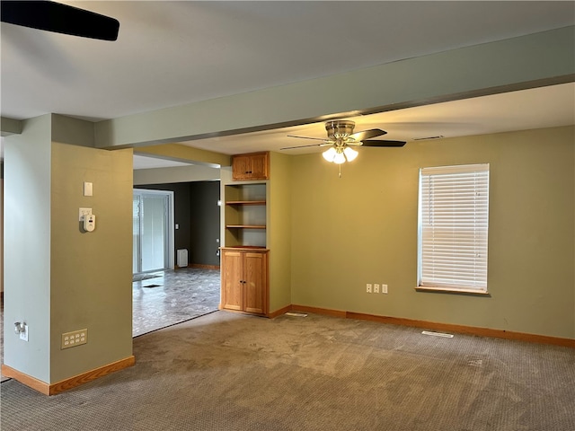 19 Hickory St, Hanover, NY 14136 - unfurnished room with a ceiling fan, baseboards, and light carpet