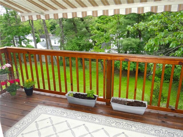 1737 Genesee Rd, Elmira, NY 14905 - wooden deck featuring a lawn
