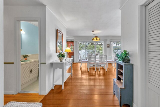 63 Lakeview Dr N, Middlefield, NY 13326 - hall with light wood-style flooring