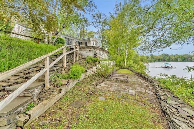 63 Lakeview Dr N, Middlefield, NY 13326 - view of yard with a water view