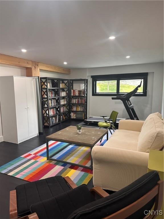 2089 Spring St, Hamilton, NY 13346 - living room featuring recessed lighting and wood finished floors