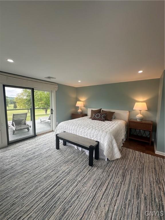 2089 Spring St, Hamilton, NY 13346 - bedroom with access to exterior and recessed lighting
