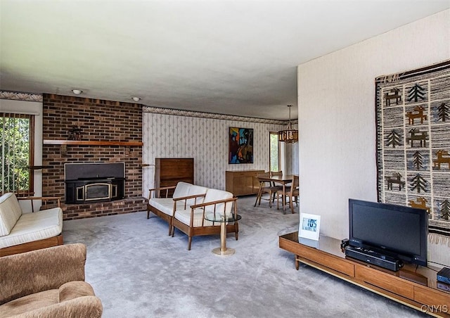 6010 E Lake Rd, Sullivan, NY 13035 - carpeted living room featuring plenty of natural light and wallpapered walls