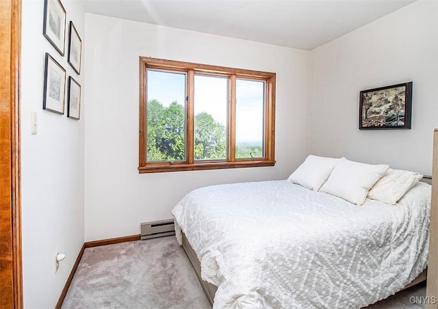 6010 E Lake Rd, Sullivan, NY 13035 - carpeted bedroom featuring baseboard heating and baseboards