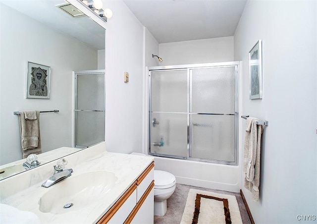 6010 E Lake Rd, Sullivan, NY 13035 - full bathroom with vanity, toilet, and enclosed tub / shower combo