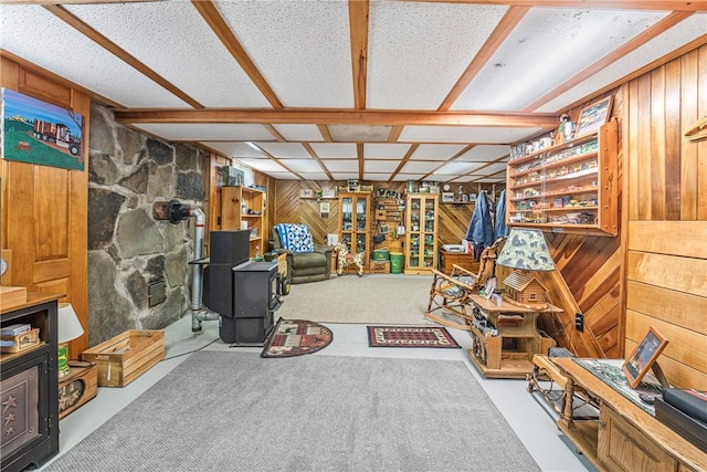 8311 State Route 415, Campbell, NY 14821 - finished below grade area featuring wooden walls