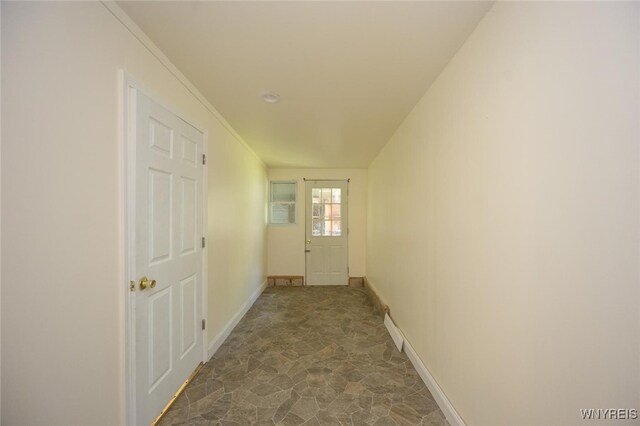 445 Connecticut St, Buffalo, NY 14213 - hallway with stone floors and baseboards