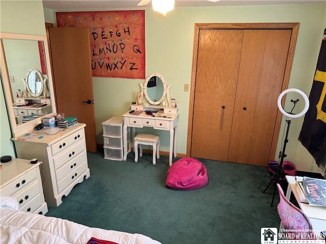 8900 Brownell Rd, Clymer, NY 14724 - bedroom featuring dark carpet and a closet