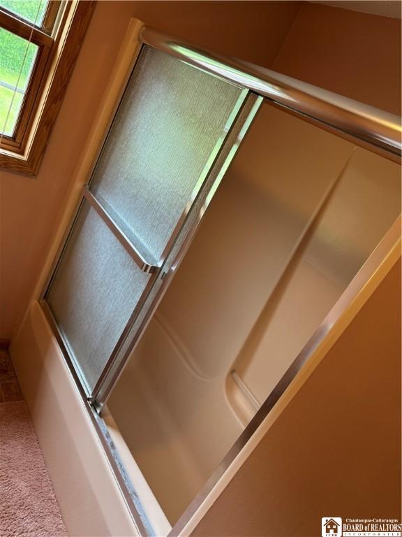 8900 Brownell Rd, Clymer, NY 14724 - detailed view of carpet floors and a shower