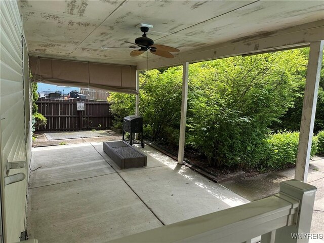 55 Hemlock Ln, Lancaster, NY 14086 - view of patio featuring a ceiling fan
