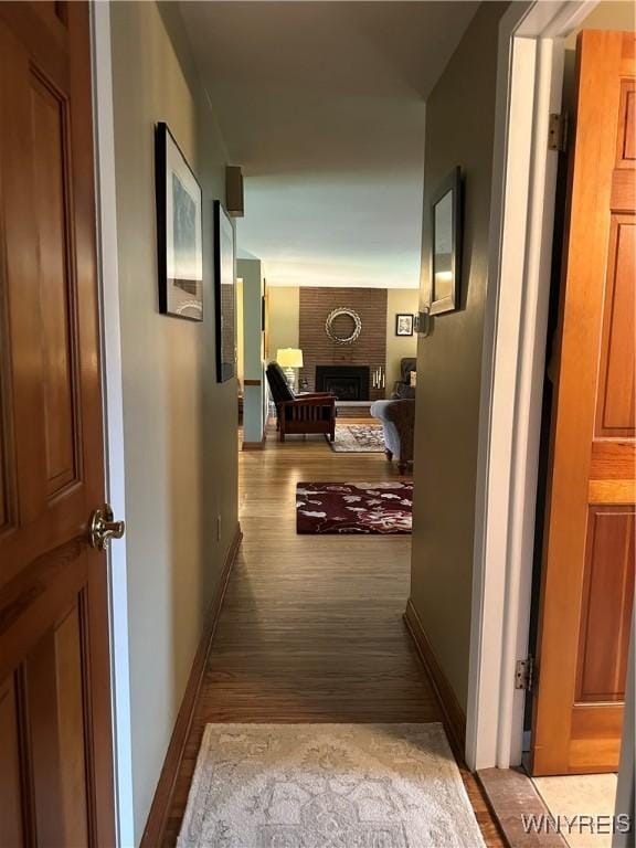 4710 Boncrest Dr E, Clarence, NY 14221 - hall featuring wood finished floors and baseboards