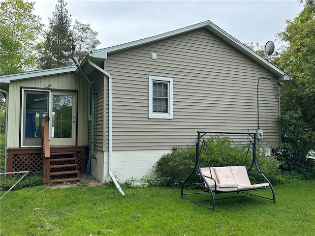 390 Bolivar Dr, Foster-Town, PA 16701 - view of side of property with a lawn and entry steps