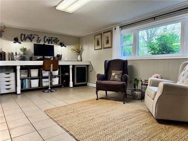 8521 Cazenovia Rd, Pompey, NY 13104 - living room featuring light tile patterned flooring and baseboard heating