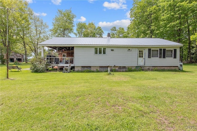 338 Dutch Hill Rd Unit 326, Parish, NY 13167 - view of front of home featuring a front yard, metal roof, and crawl space