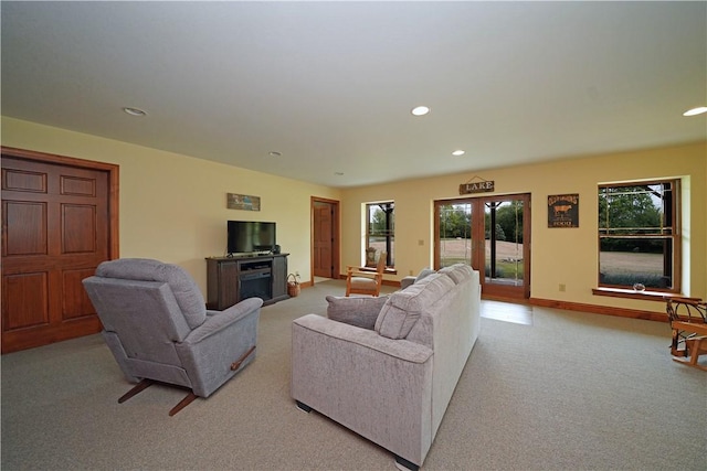 9867 State Route 961f Rd, Burns, NY 14807 - living room with carpet flooring, recessed lighting, and baseboards