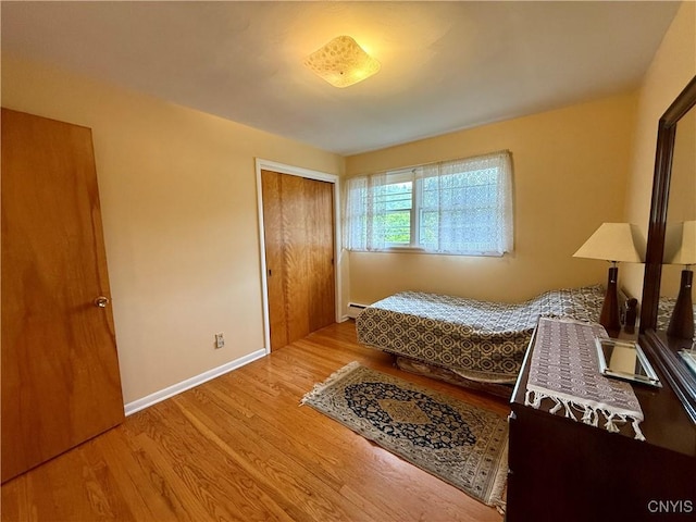 107 Rosewell Mdw, Dewitt, NY 13214 - bedroom featuring wood finished floors, a closet, and baseboards