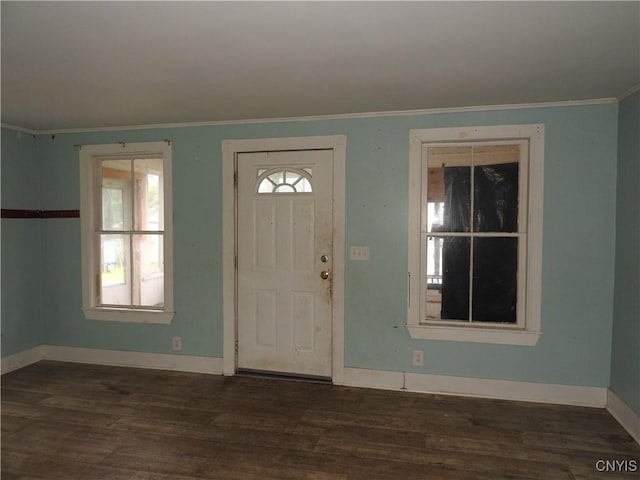 1893 Preble Rd, Preble, NY 13141 - foyer entrance with wood finished floors, crown molding, and baseboards